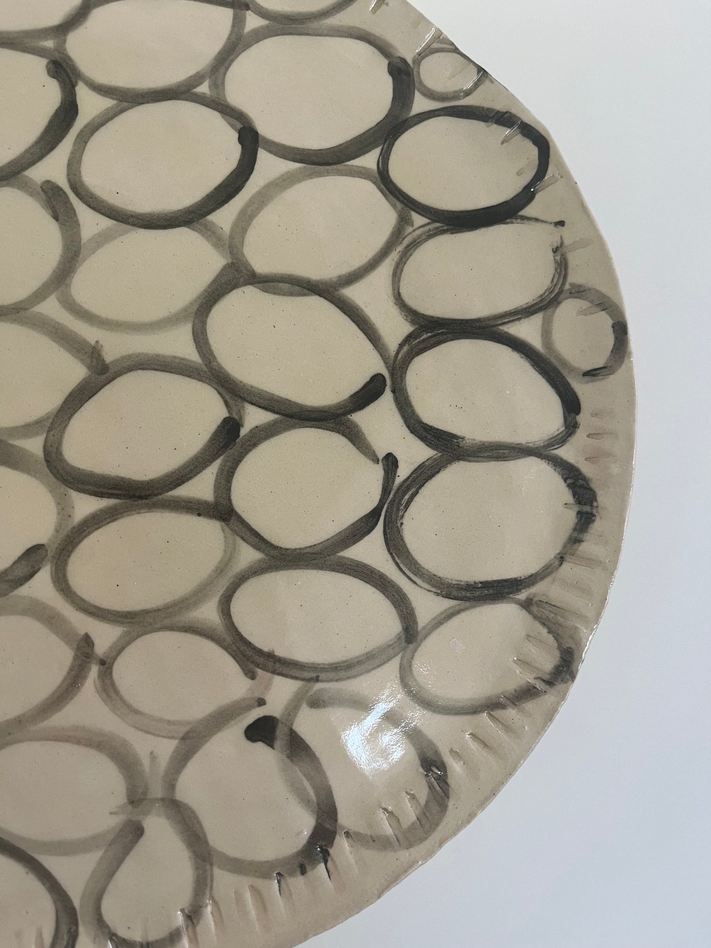 Stoneware Dinner Plate Circles