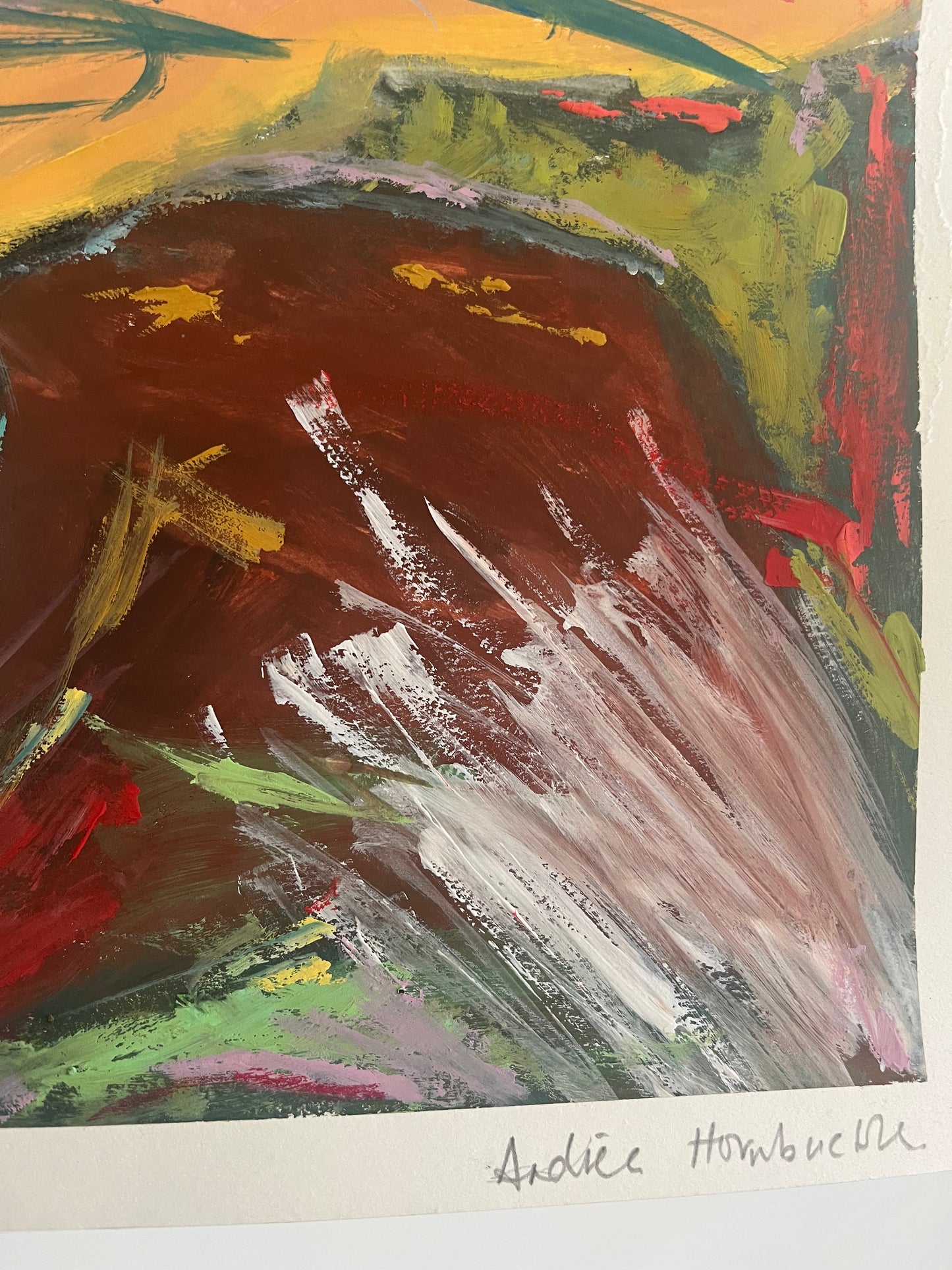 Original Abstract Mixed Media Landscape Painting