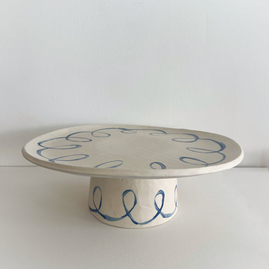 Ceramic Cake Stand - Squiggles