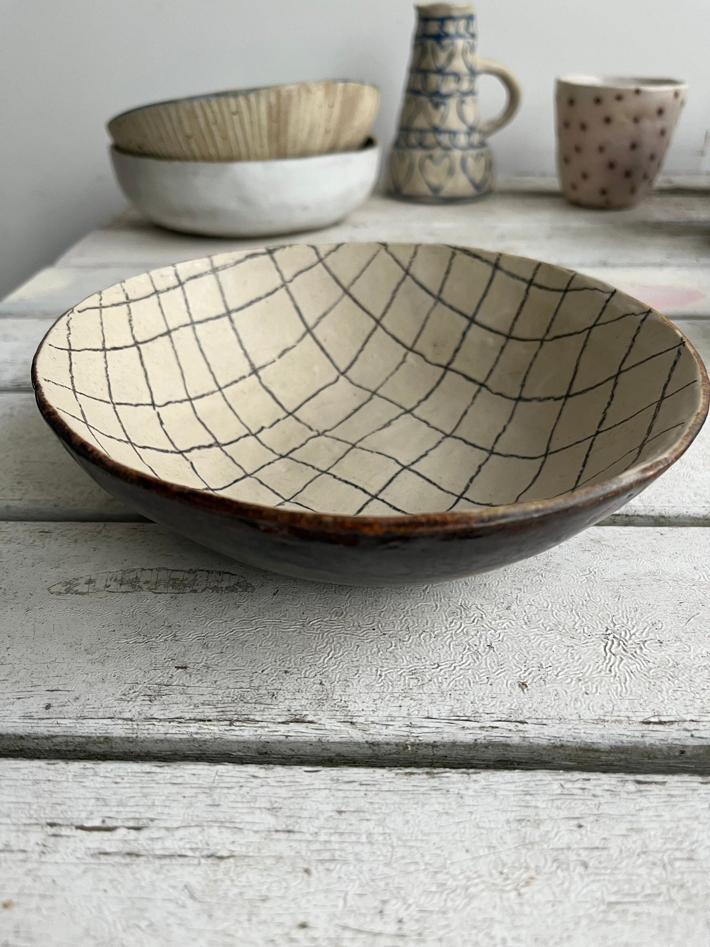 Handmade Ceramic Bowl: Natural Tones