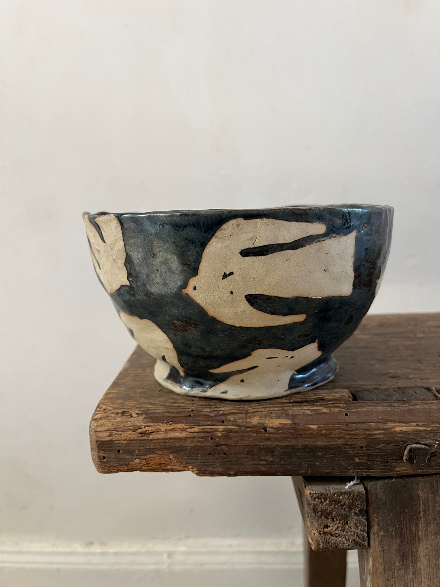 Large bowl with bird design
