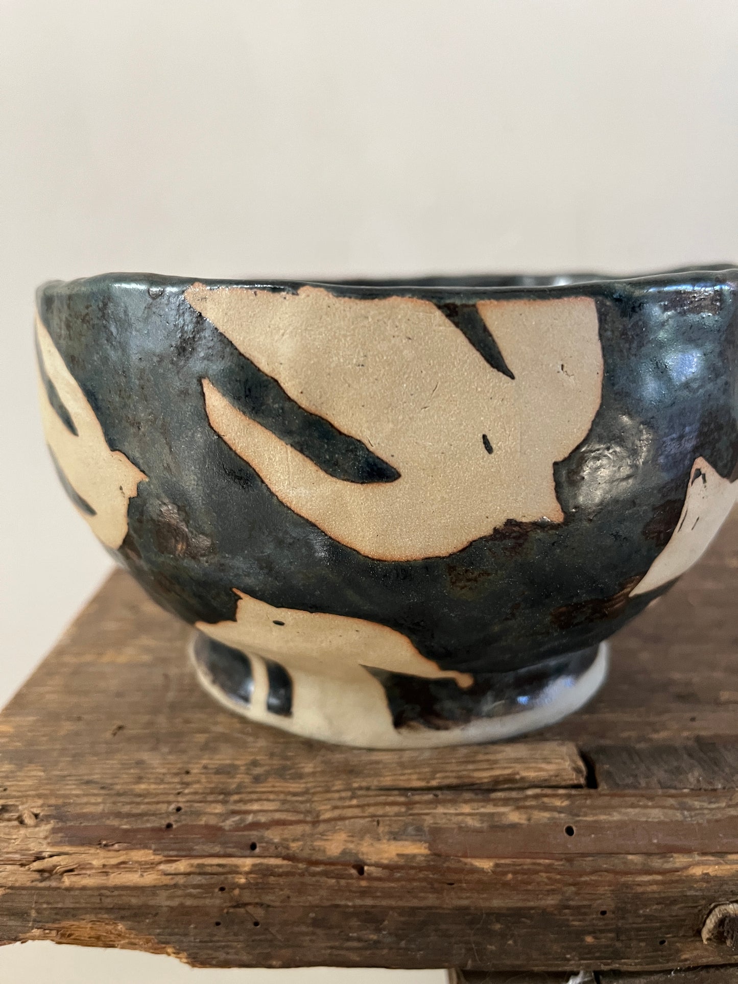 Large bowl with bird design