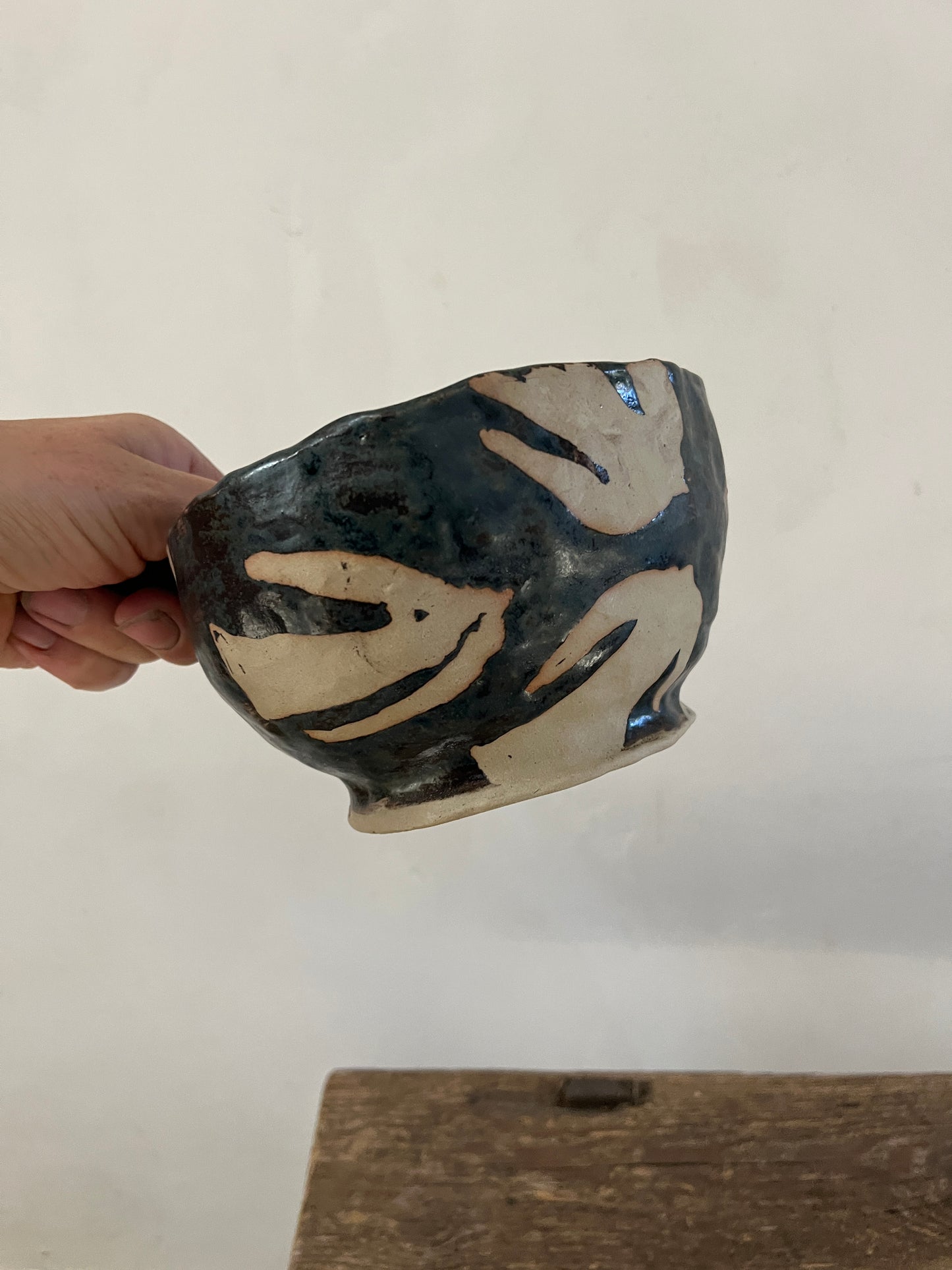 Large bowl with bird design