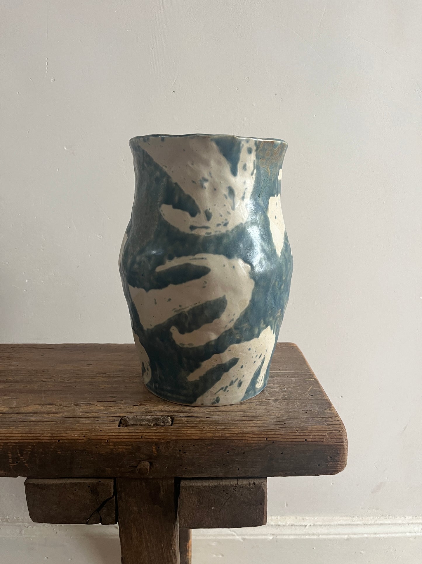 Handbuilt Vase Bird Design