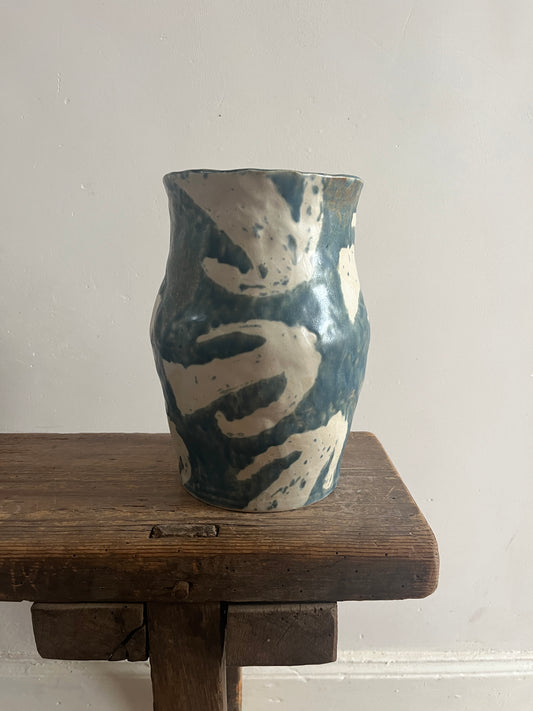 Handbuilt Vase Bird Design MADE TO ORDER
