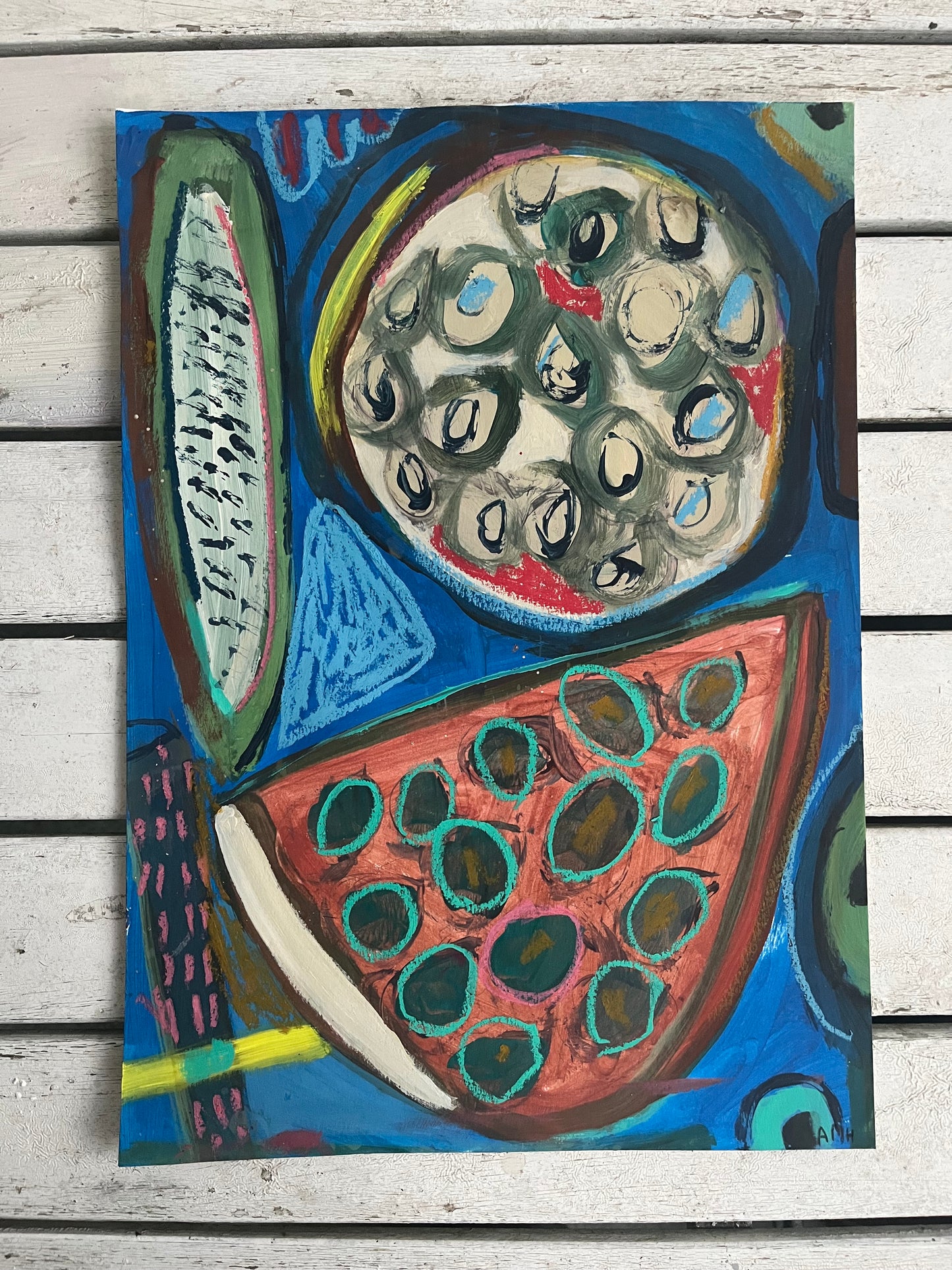 Original Abstract Mixed Media Painting