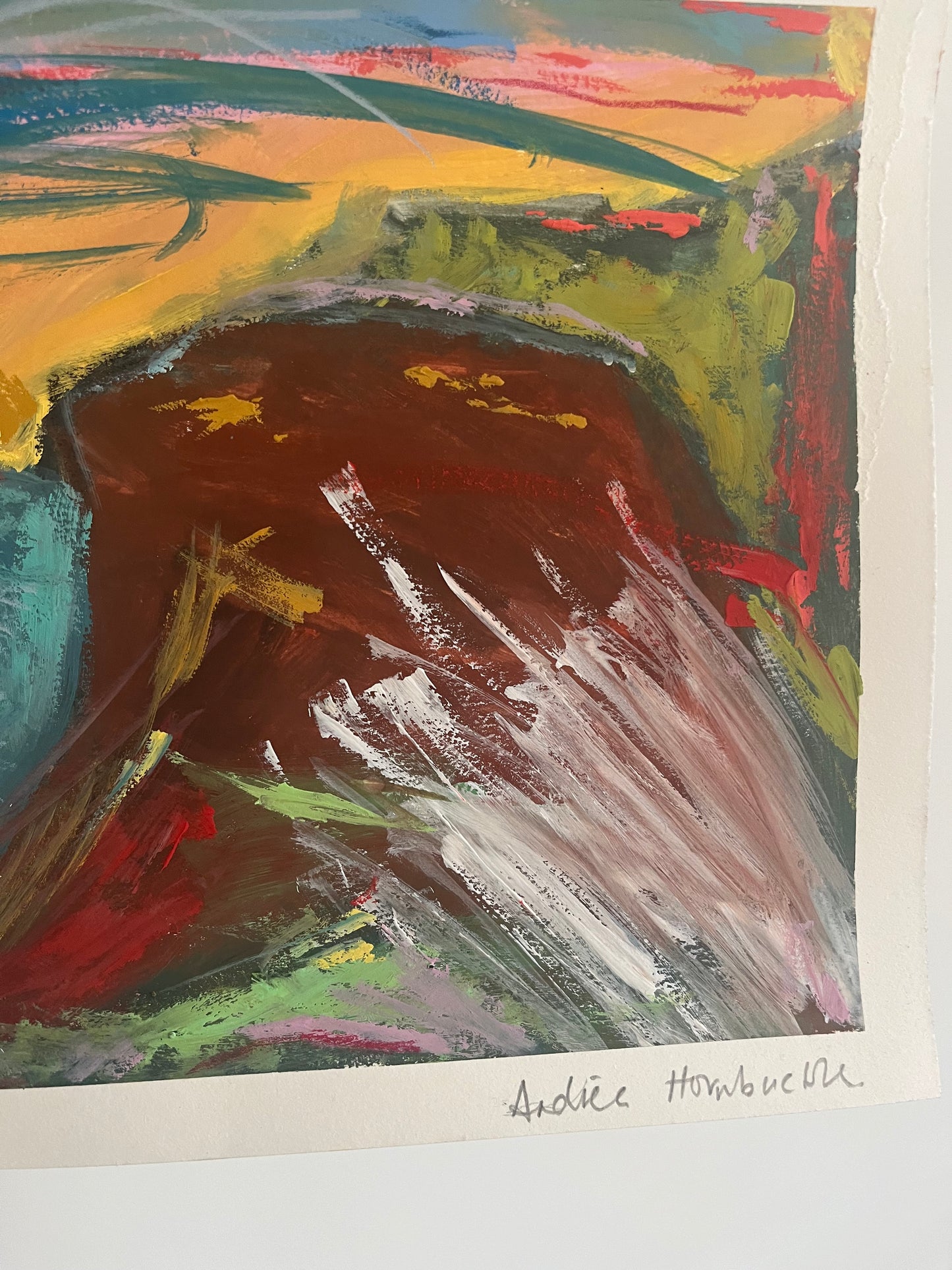 Original Abstract Mixed Media Landscape Painting