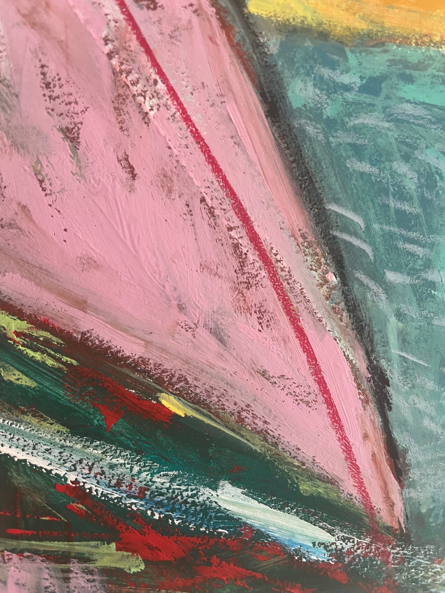 Original Abstract Mixed Media Landscape Painting