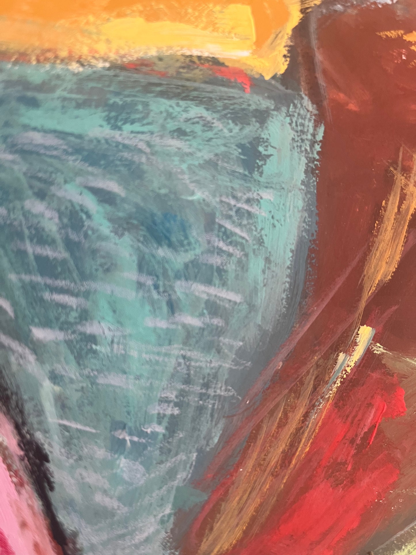 Original Abstract Mixed Media Landscape Painting