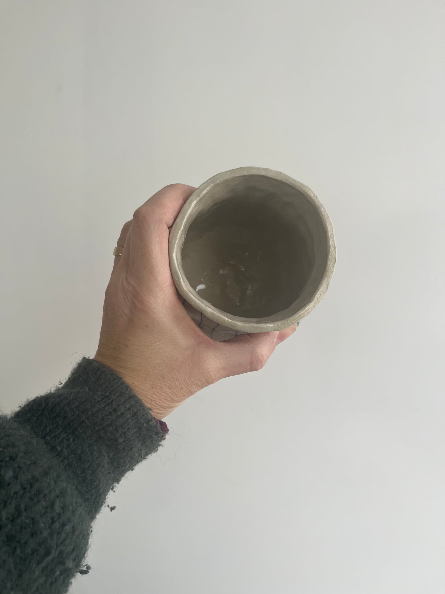 Handmade Stripy Vase/Utensil Holder